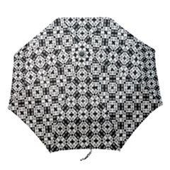 Geometric Modern Baroque Pattern Folding Umbrellas by dflcprints