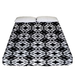 Geometric Modern Baroque Pattern Fitted Sheet (queen Size) by dflcprints