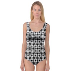 Geometric Modern Baroque Princess Tank Leotard 