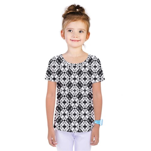 Geometric Modern Baroque Kids  One Piece Tee by dflcprintsclothing