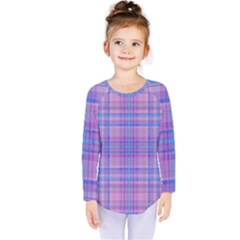 Plaid Design Kids  Long Sleeve Tee