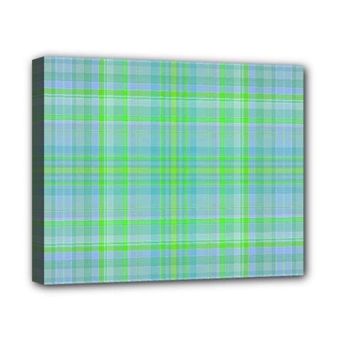 Plaid Design Canvas 10  X 8  by Valentinaart