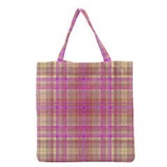 Plaid Design Grocery Tote Bag by Valentinaart