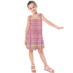 Plaid Design Kids  Sleeveless Dress by Valentinaart