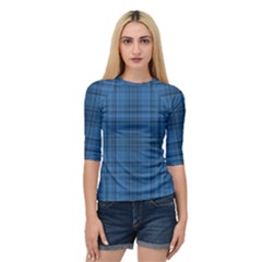 Plaid Design Quarter Sleeve Tee