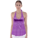 Plaid design Babydoll Tankini Top View1