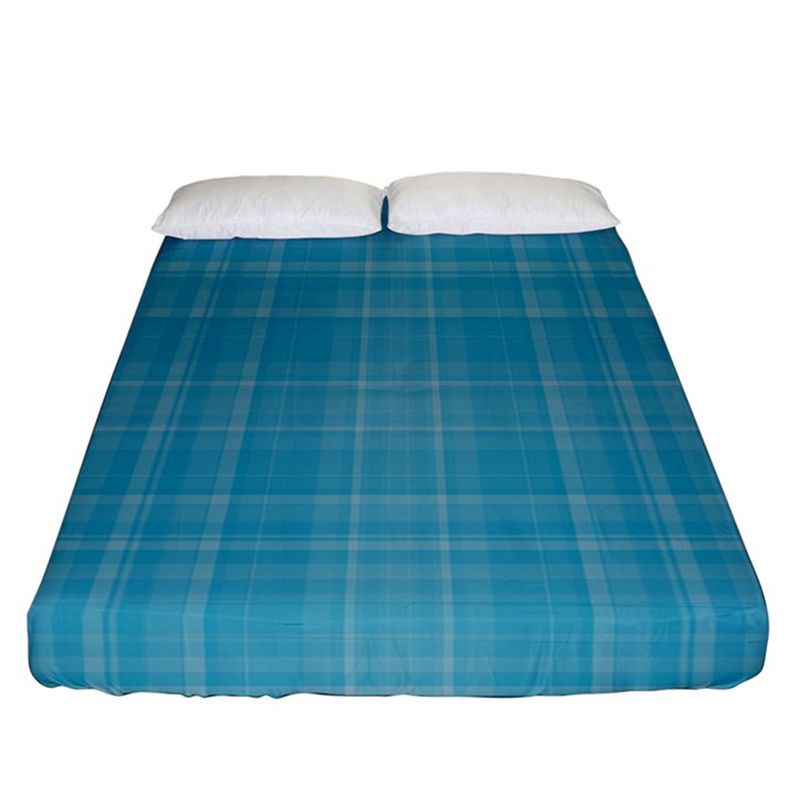 Plaid design Fitted Sheet (California King Size)