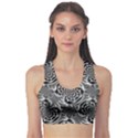 Metallic Mesh Pattern Sports Bra View1