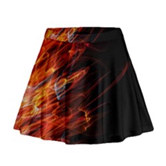 Fire Mini Flare Skirt by Valentinaart