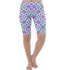 Multicolor Ornate Check Cropped Leggings  by dflcprints