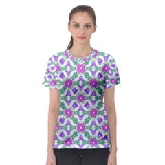 Multicolor Ornate Check Women s Sport Mesh Tee