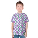 Multicolor Ornate Check Kids  Cotton Tee View1