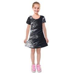 Fire Kids  Short Sleeve Velvet Dress