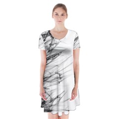 Fire Short Sleeve V-neck Flare Dress by Valentinaart