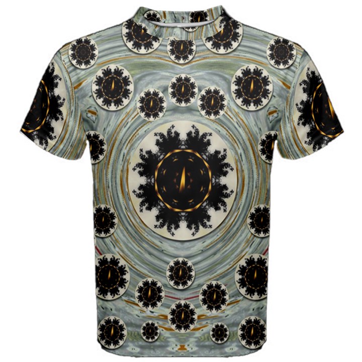 Wood In The Soft Fire Galaxy Pop Art Men s Cotton Tee