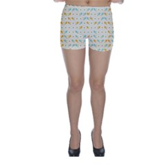 Birds And Daisies Skinny Shorts by linceazul