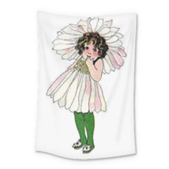 Daisy Vintage Flower Child Cute Funny Floral Little Girl Small Tapestry by yoursparklingshop