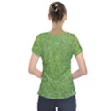 Green Glitter Abstract Texture Print Short Sleeve Front Detail Top View2