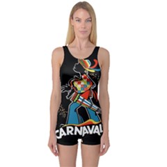 Carnaval  One Piece Boyleg Swimsuit by Valentinaart