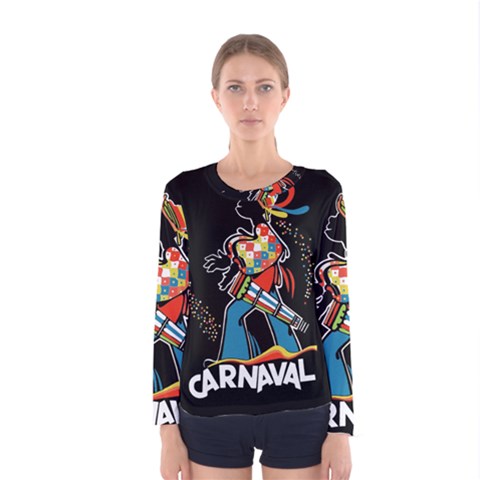 Carnaval  Women s Long Sleeve Tee by Valentinaart