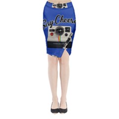 Say Cheese Midi Wrap Pencil Skirt by Valentinaart