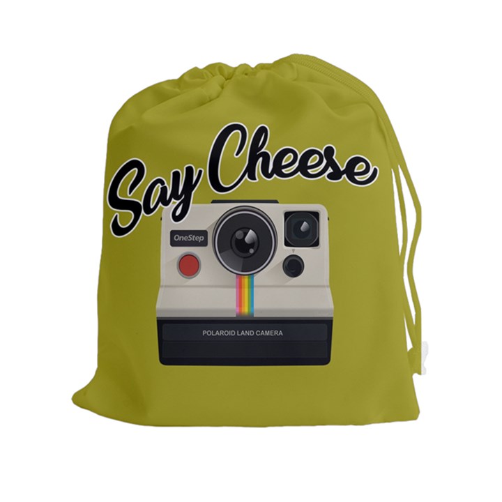 Say Cheese Drawstring Pouches (XXL)