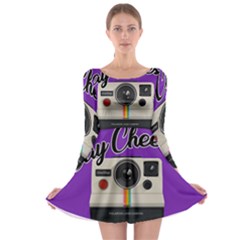 Say Cheese Long Sleeve Skater Dress by Valentinaart