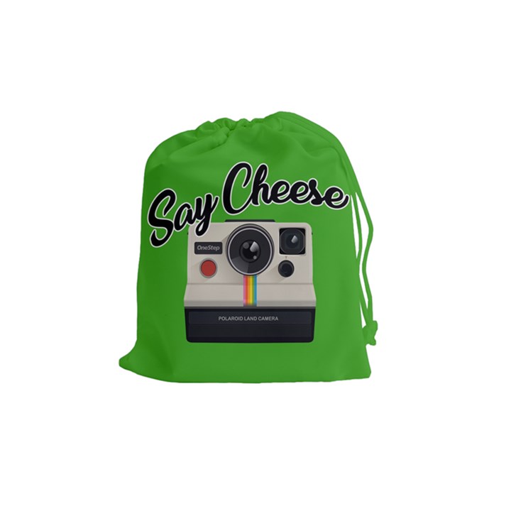 Say Cheese Drawstring Pouches (Medium) 