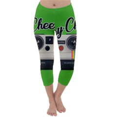 Say Cheese Capri Winter Leggings  by Valentinaart