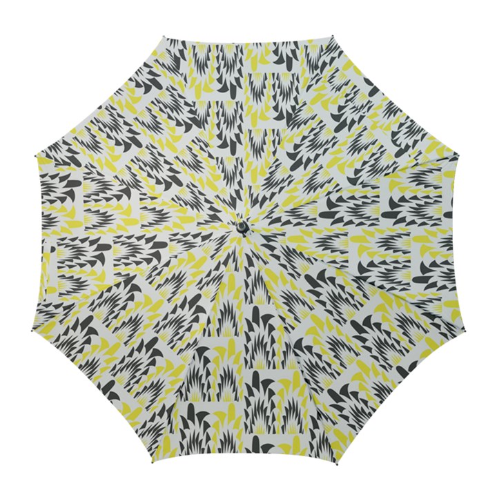 Tricolored Geometric Pattern Golf Umbrellas