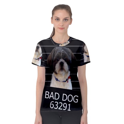 Bad Dog Women s Sport Mesh Tee by Valentinaart