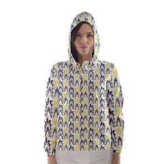 Tricolored Geometric Pattern Hooded Wind Breaker (women) by linceazul