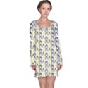 Tricolored Geometric Pattern Long Sleeve Nightdress View1