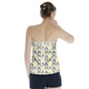 Tricolored Geometric Pattern Strapless Top View2