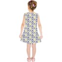 Tricolored Geometric Pattern Kids  Tunic Dress View2