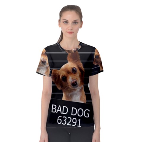 Bad Dog Women s Sport Mesh Tee by Valentinaart