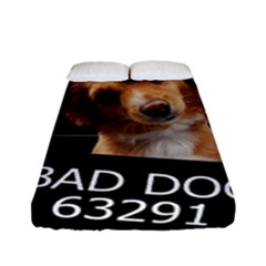 Bad Dog Fitted Sheet (full/ Double Size) by Valentinaart