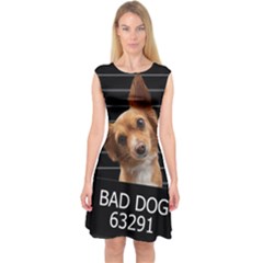 Bad Dog Capsleeve Midi Dress by Valentinaart