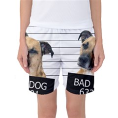 Bad Dog Women s Basketball Shorts by Valentinaart