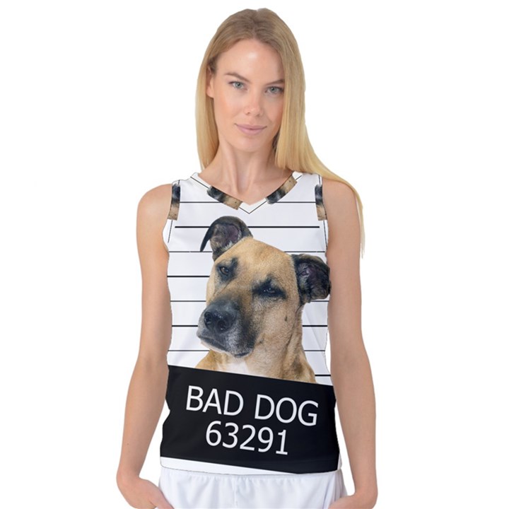 Bad dog Women s Basketball Tank Top