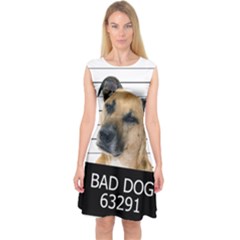 Bad Dog Capsleeve Midi Dress by Valentinaart