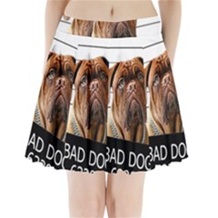 Bad Dog Pleated Mini Skirt by Valentinaart