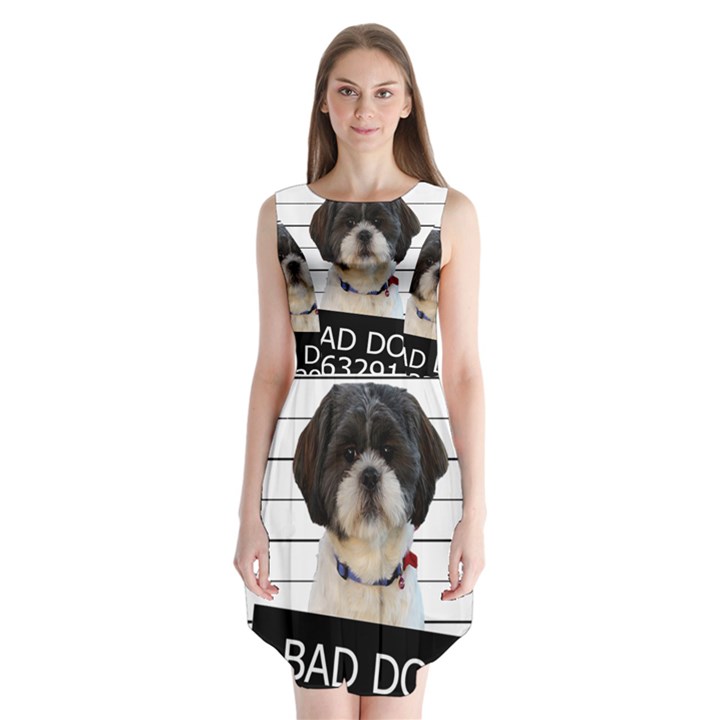 Bad dog Sleeveless Chiffon Dress  