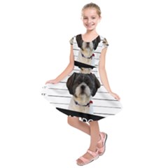 Bad Dog Kids  Short Sleeve Dress by Valentinaart