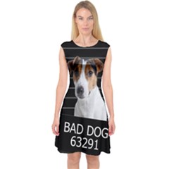 Bad Dog Capsleeve Midi Dress by Valentinaart