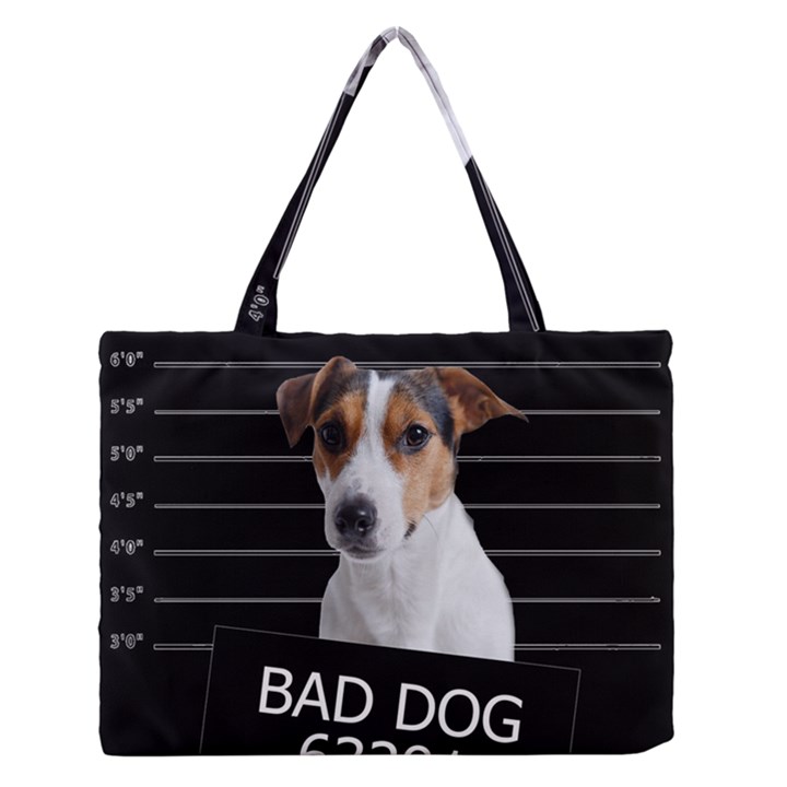 Bad dog Medium Zipper Tote Bag