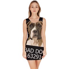 Bad Dog Sleeveless Bodycon Dress by Valentinaart