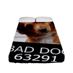 Bad Dog Fitted Sheet (full/ Double Size) by Valentinaart