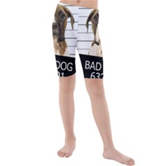 Bad Dog Kids  Mid Length Swim Shorts by Valentinaart