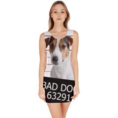 Bad Dog Sleeveless Bodycon Dress by Valentinaart